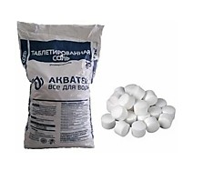 Соль таблетированная NaCl , производство Россия  (Акватек) (25кг)	