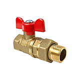 Кран шаровой с американкой 1/2" бабочка 