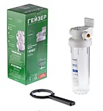 Корпус магистрального фильтра 10" SL 1/2" прозрачный (с креплением) ГАРАНТ ГЕЙЗЕР