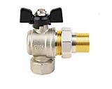 Кран шаровый с американкой 3/4" угловой бабочка TIM