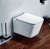 Унитаз подвесной безободковый (квадратный) с сидением микролифт AZ-2216 Azario NOVA 530х350х360