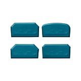 Набор шпателей для формовки и затирки швов 4 шт. бирюзовый