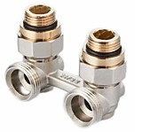Узел нижнего подключения угловой ROYAL THERMO 1/2Х3/4 ЕК(С комплектом ниппелей)