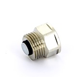 Клапан отсечной для монтажа /демонтажа воздухоотводчика 1/2" x 1/2" никелированный.Uni-Fitt
