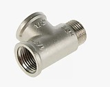 Тройник латунный 1/2" г/г/ш никелированный (120/10)