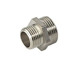 Ниппель латунный переходной 3/4"х1/2" никелированный (10/300)