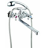Смеситель для ванны G-LAUF QFR7-C827 цинк длинный L-излив встроен.диверт.