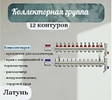 Коллекторная группа (латунь) с расходомерами полный комплект 12 вых. Ø1" TIM