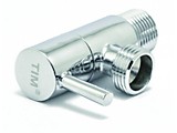 Кран шаровый для сантех приборов хром с круглым отражат.1/2"х1/2" угловой TIM