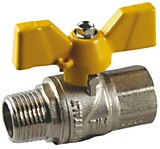 Кран шаровый газовый 1/2" ВН бабочка TIM