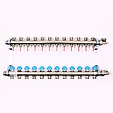 Колл.группа 1" х 12 вых 3/4" с расходомерами и термостатическими вентилями, нерж. сталь													