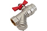 Кран шар. с фильтром  ф1/2" ВВ (бабочка)