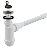 Сифон для умывальника 1 1/2"40 с пробкой, гофрой 40*40 ALCAPLAST/Alcadrain