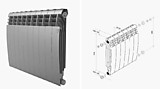 Радиатор биметаллический Royal Thermo BiLiner 500 Silver Satin 10 секций