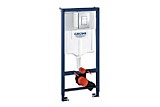 Инсталяция для подвесного унитаза GROHE Rapid SL 3в1 (панель смыва квадрат, хром)