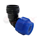 Отвод ПНД компрессионный 25х1/2" НР (120/30)