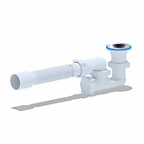 Сифон для душевого поддона 11/2''*40 рег. с гиб.труб.40х50 АНИ Е-215