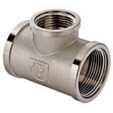 Тройник латунный переходной 1 1/4"х1"х1 1/4" г/г/г никелированный (5/25)