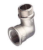 Угол латунный переходной 3/4"х1/2" г/ш никелированный (10/120)