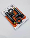 Вентиль для полотенцесушителя угловой 1/2"х1/2" НН круглый (комплект) ЧЕРНЫЙ